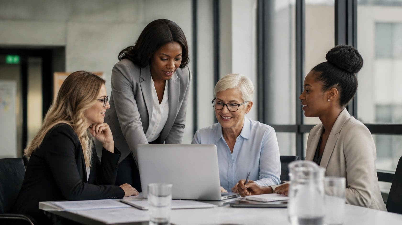 Women entrepreneurs working together